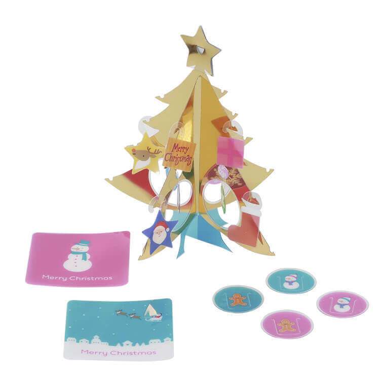 PPクラフト クリスマスツリー箔押し‐写真