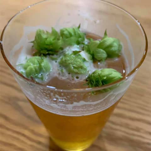 念願の生ホップビール!