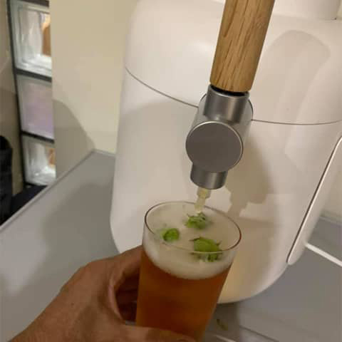 ビールに入れて、試飲