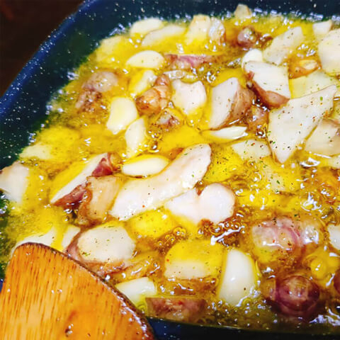 菊芋のアヒージョ