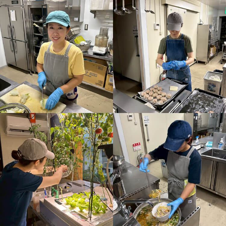 今月の厨房の笑顔