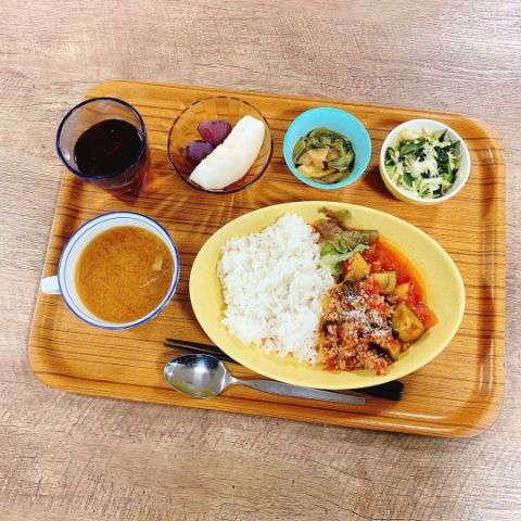 ごろっとナスのボロネーゼライス