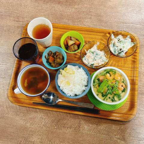 お餅入りエビあんかけ茶碗蒸し