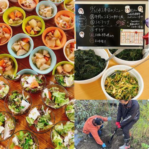 本日の副菜とメニュー表