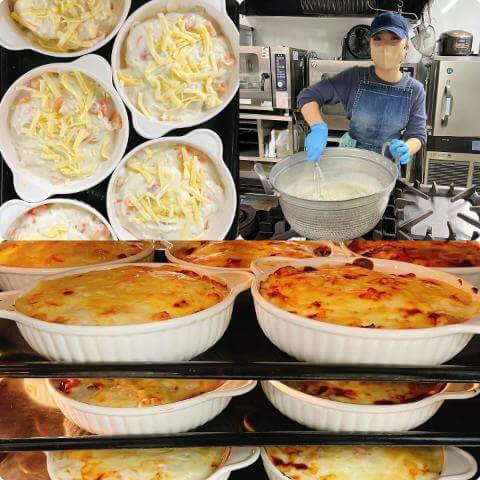 本日の調理の様子