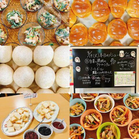 3月19日の副菜とメニュー表