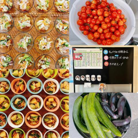 7月8日のメニューと黒板