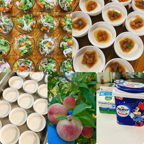 7月9日のメニューと黒板