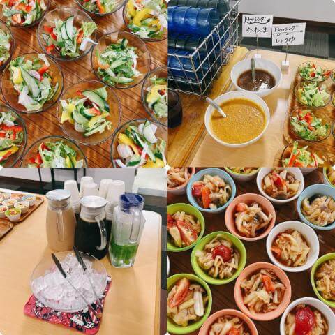 7月19日のメニューと黒板