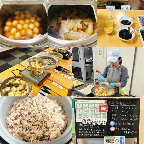 1月10日のメニューと黒板