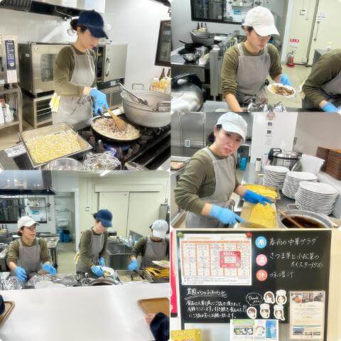 2月20日のメニューと黒板