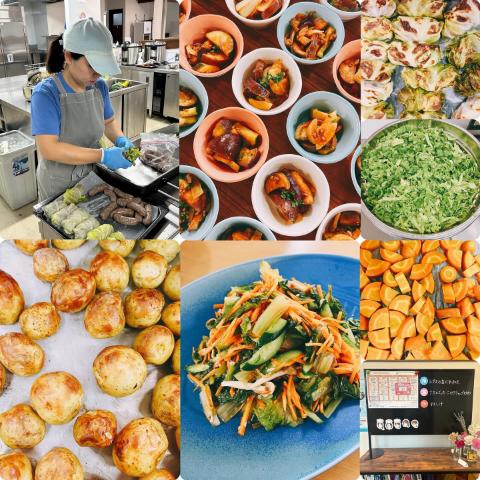 6月19日のメニューと黒板