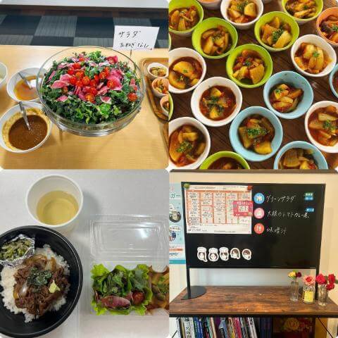 6月23日のメニューと黒板