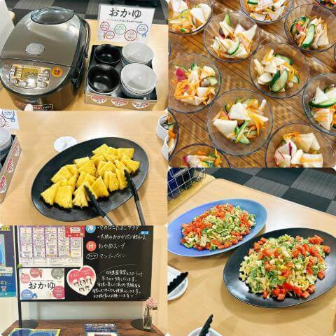 7月4日のメニューと黒板