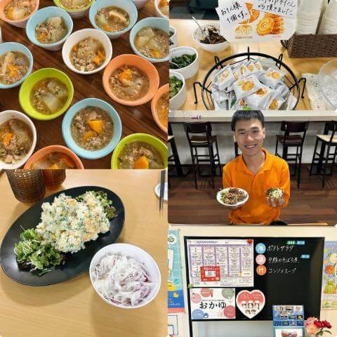 7月29日のメニューと黒板