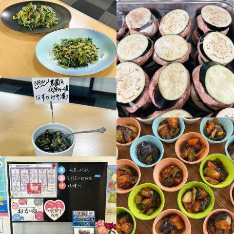 7月30日のメニューと黒板