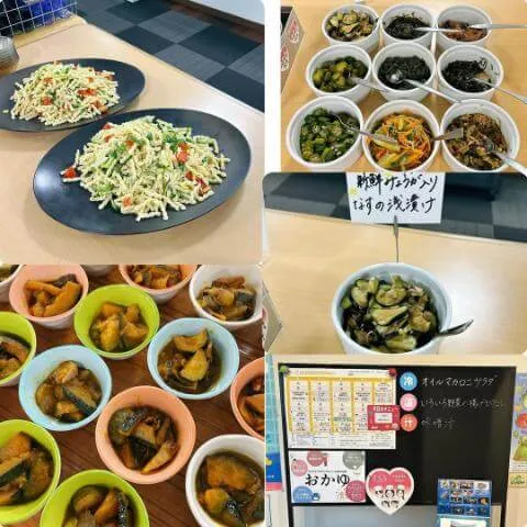 8月22日のメニューと黒板