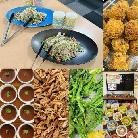 2月13日のメニューと黒板