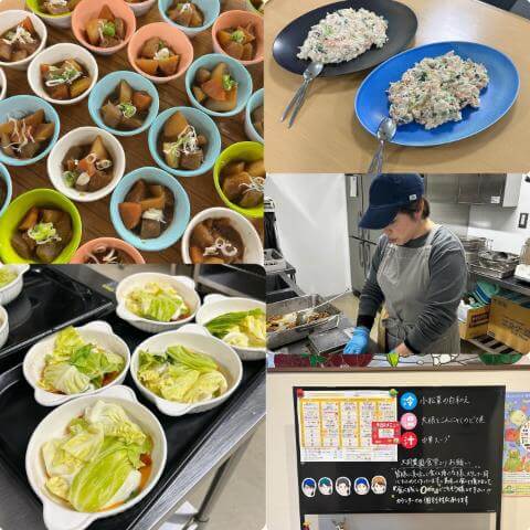 2月27日のメニューと黒板