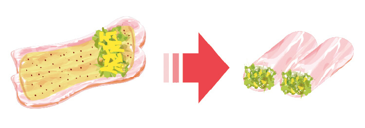 肉巻きキャベツチーズトンカツ-作りかたイメージ