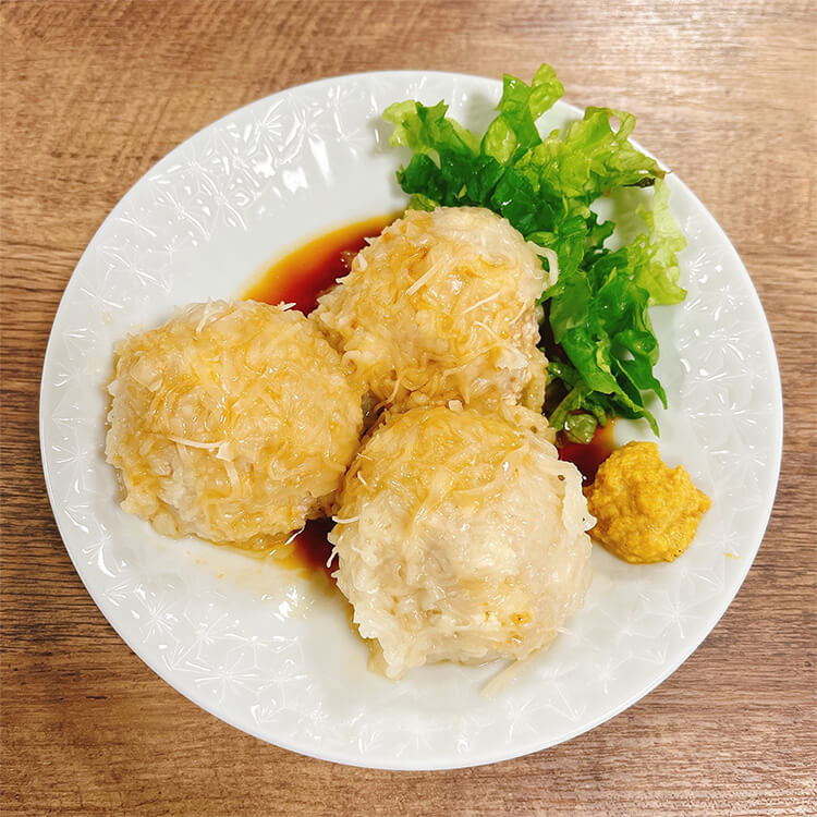 ふわふわ豆腐の花シュウマイ-写真