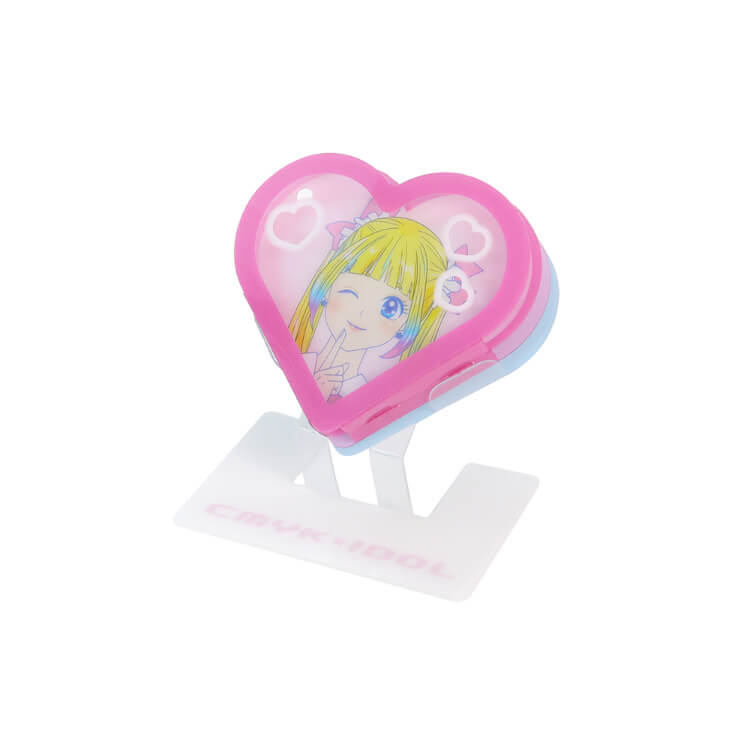組み立てチャーム(ハートタイプ)-付属のスタンドに置く-写真
