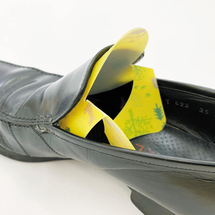 デオドラントシューキーパー(ミニタイプ)-革靴に入れた使用イメージ-写真