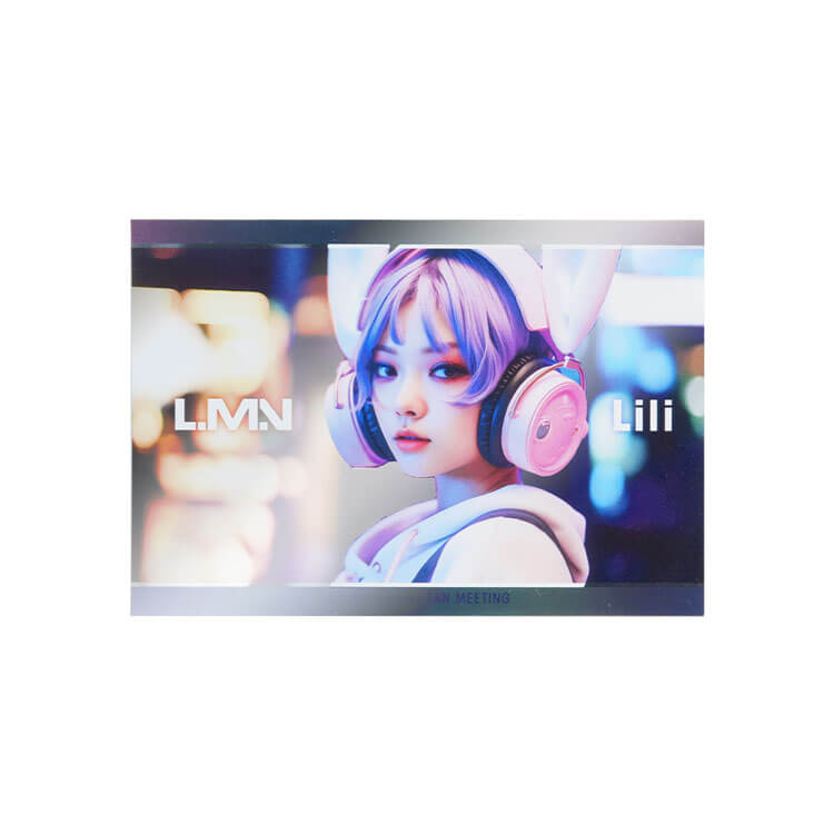 メタルポストカード-人物写真（アーティスト風）-写真