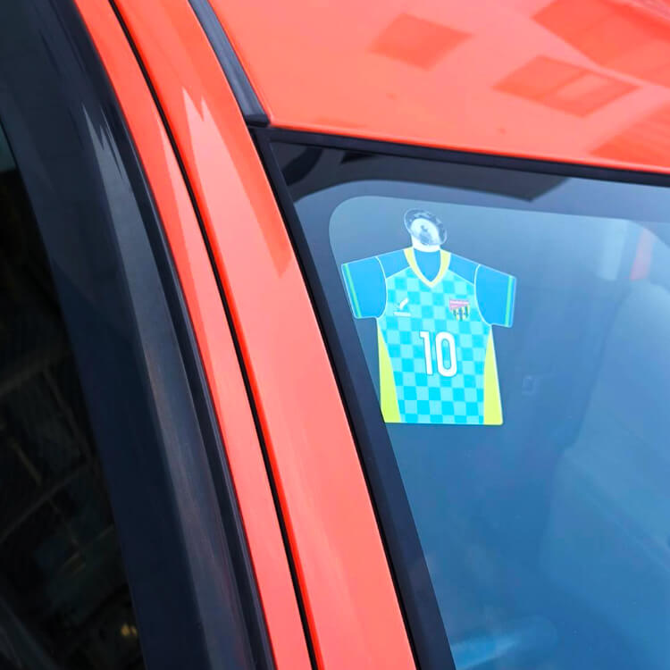 吸盤ステッカー(ユニフォーム)(286-03)のスポーツ・応援デザイン例-車に貼る-写真