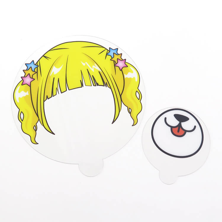 フェイスうちわ(型抜きタイプ)-大小の大きさ-写真