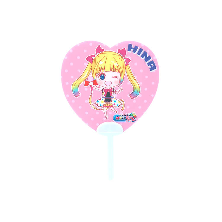 ハートうちわ(取っ手付きミニタイプ) | オリジナルグッズや