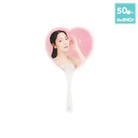 50個～ハートうちわ(取っ手付きミニタイプ)-写真