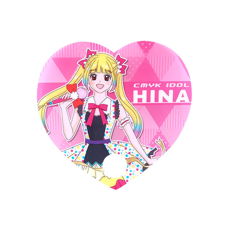 ハートうちわ(型抜きタイプ)-アイドル・アニメ・ライブ柄-写真