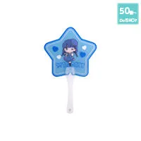 50個～星型うちわ(取っ手付きミニタイプ)-写真