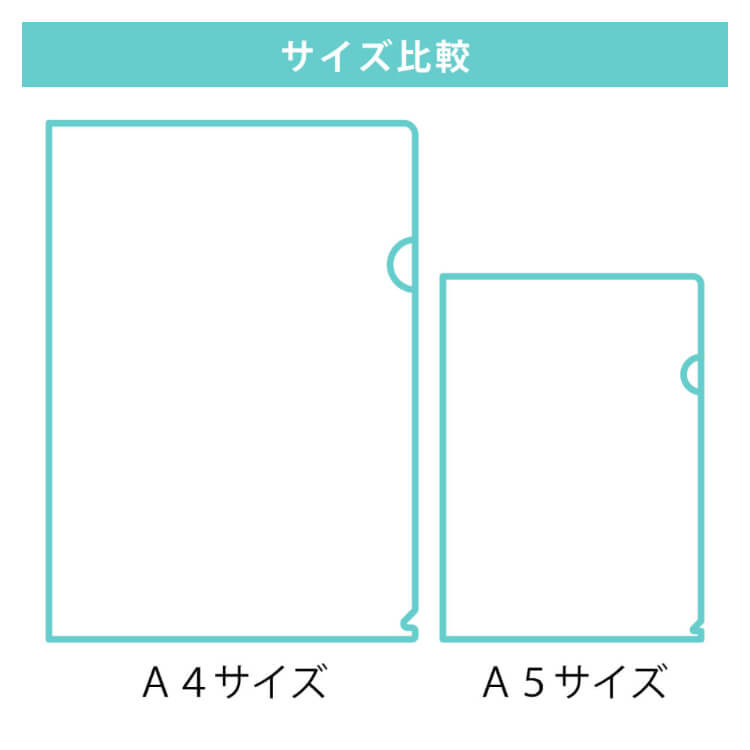 クリアファイル(A4)-A5サイズとの比較-写真