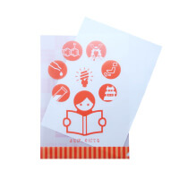 クリアファイル(A4)-塾・学校・受験柄に紙を入れたイメージ-サムネイル写真