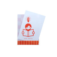 クリアファイル(A5)-塾・学校・受験柄に紙を入れたイメージ-サムネイル写真