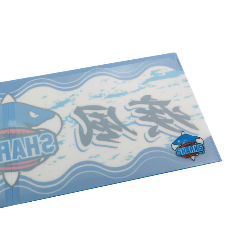 ダブルポケットファイル(ポスタータイプ・A4)-スポーツ・応援柄-内側ポケット拡大-写真