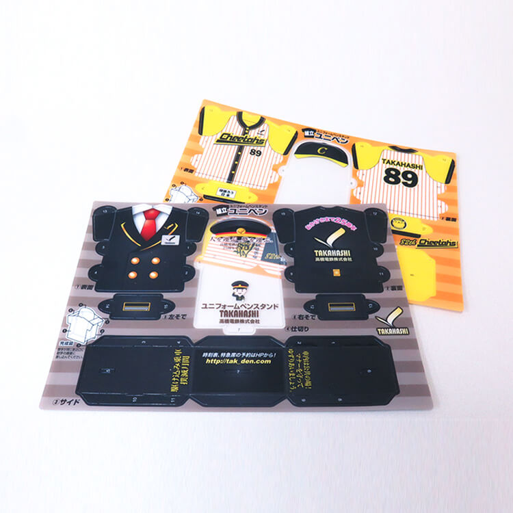 組み立てペンスタンド(ユニフォーム帽子付きタイプ)-シート-写真