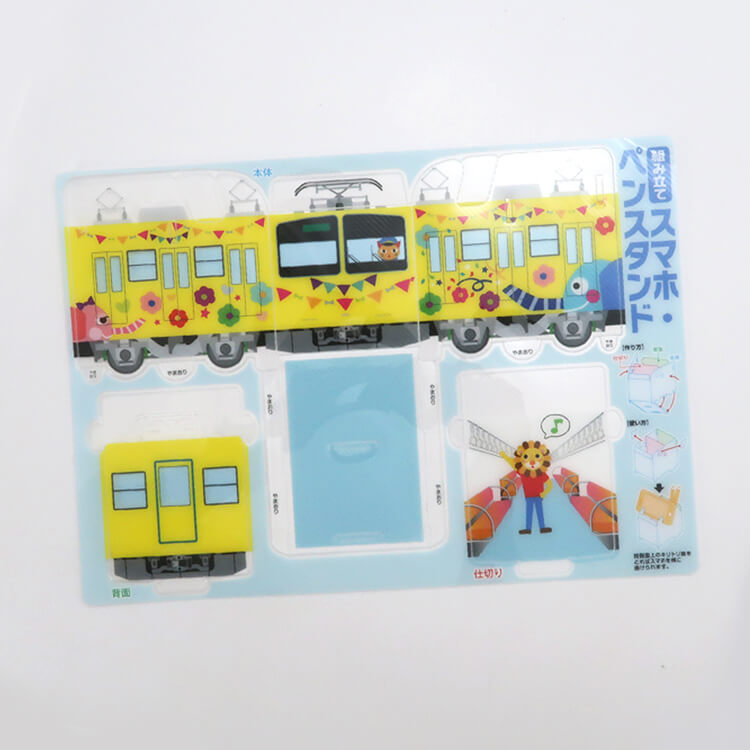 組み立てスマホ・ペンスタンド(乗り物タイプ)-シート-写真