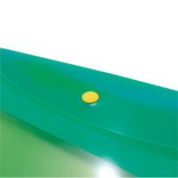 ボタンで留めます。