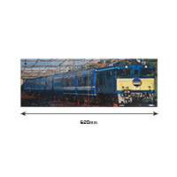 商品全体に印刷でき長い乗り物のデザインでも迫力あるファイルに。