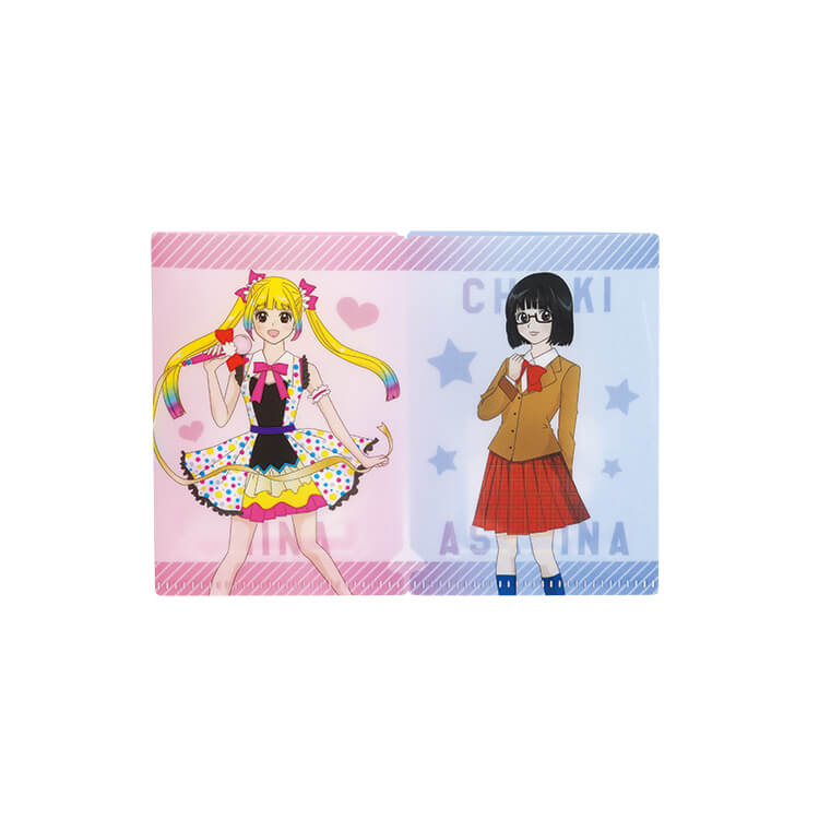 二つの別々のキャラクターを入れたデザイン例-外側