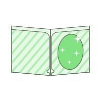 ミラー付きミニダブルポケットファイル‐写真