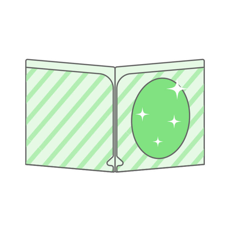 ミラー付きミニダブルポケットファイル‐写真