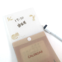 スライドカレンダー-ホワイトマーカーペンで卓上ボードとして-サムネイル写真