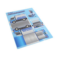 納品時はシート状でかさばらず、保管、配布しやすいです。