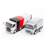 通常のトラック型とのサイズ比較画像(右：371-03PPクラフトプルバックカー(トラック))