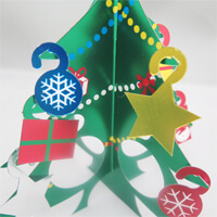 ツリーの飾りをかけられます。