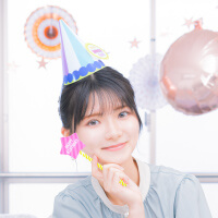 組み立てパーティハット-装着イメージ-サムネイル写真